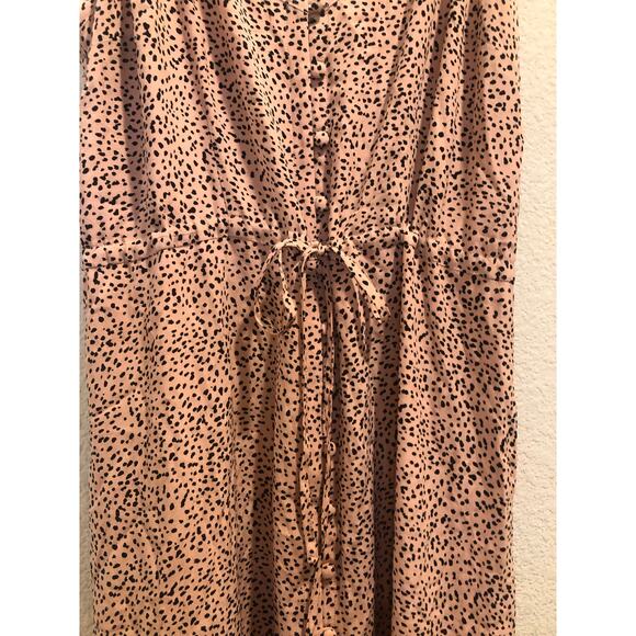 Rails Frida Rose Spotted Button Front High Low Midi Dress Size S - Picture 6 of 10